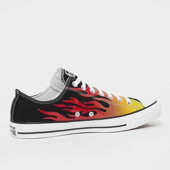 NEW CONVERSE unisex chuck taylor all star ox low sneakers in black textile - Picture 2 of 3